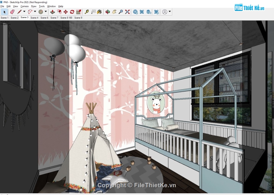 Model Sketchup Phòng ngủ,sketchup phòng ngủ,File sketchup phòng ngủ,phòng ngủ sketchup