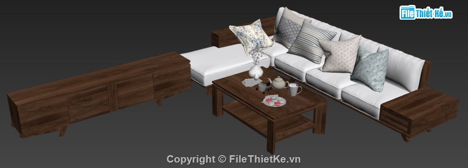 ghế sofa gỗ óc chó,3dmax gỗ óc chó sofa,file max sofa gỗ,nội thất gỗ óc chó