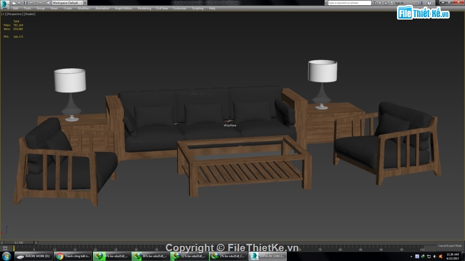 ghế sofa gỗ óc chó,3dmax gỗ óc chó sofa,file max sofa gỗ,nội thất gỗ óc chó