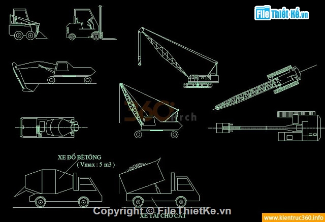 máy xây dựng,ô tô,File cad,Thiết kế,Bản vẽ