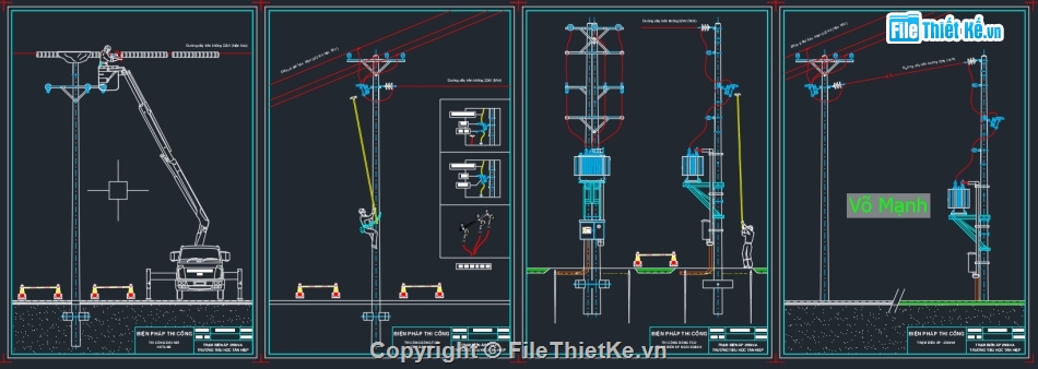 Bản vẽ trạm biến áp 1 cột,Bản vẽ đèn năng lượng mặt trời,Biện pháp thi công chiếu sáng,Bản vẽ autocad tủ điện MSB,Biện pháp thi công chống sét,Trạm biến áp