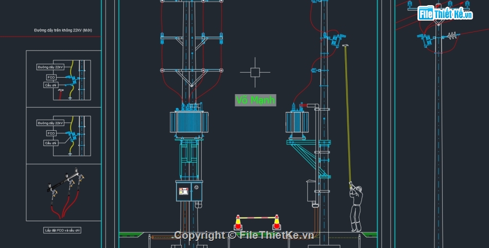 Bản vẽ trạm biến áp 1 cột,Bản vẽ đèn năng lượng mặt trời,Biện pháp thi công chiếu sáng,Bản vẽ autocad tủ điện MSB,Biện pháp thi công chống sét,Trạm biến áp