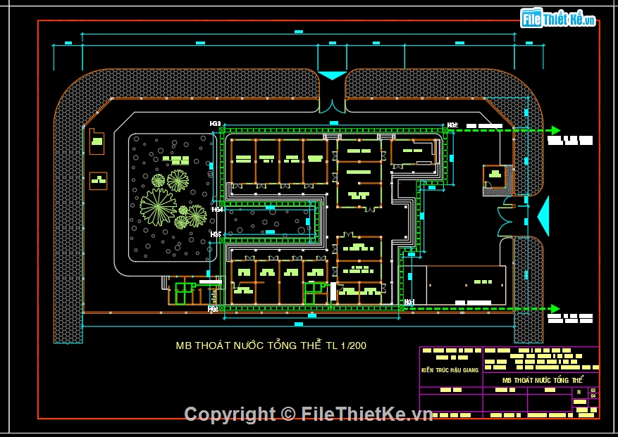 trạm y tế xã,file cad trạm ý tế xã,kiến trúc trạm ý tế xã