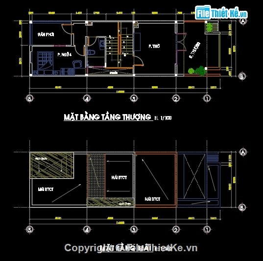 Triển khai kiến trúc,kiến trúc nhà phố 3 tầng,triển khai kiến trúc nhà phố 5x20m