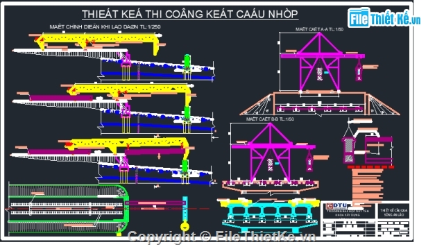 Thi công trụ mố nhịp cầu,thi công,thi công trụ,giá 3 chân,công nghệ thi công