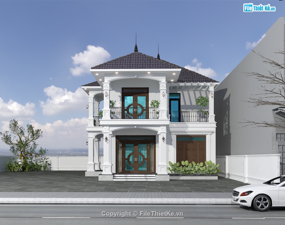 nhà 2 tầng mái nhật,kiến trúc kết cấu nhà biệt thự 2 tầng,biệt thự 2 tầng đẹp,nhà mái nhật 2 tầng,nhà 2 mặt tiền,biệt thự 2 tầng