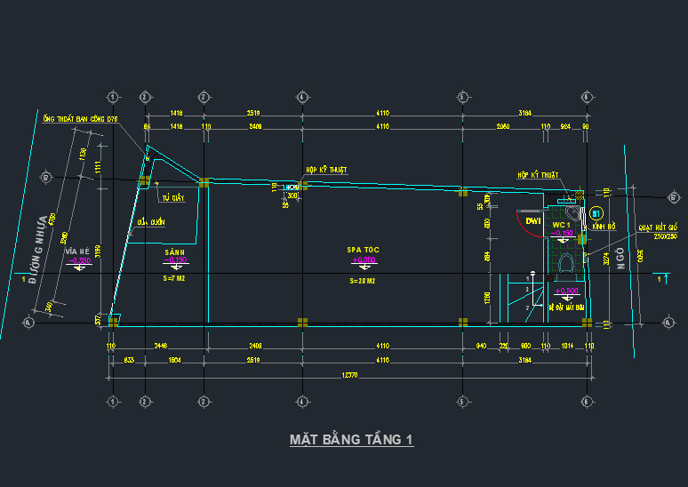 cad nhà phố 3 tầng,bản vẽ nhà phố 3 tầng,kiến trúc nhà phố 3 tầng