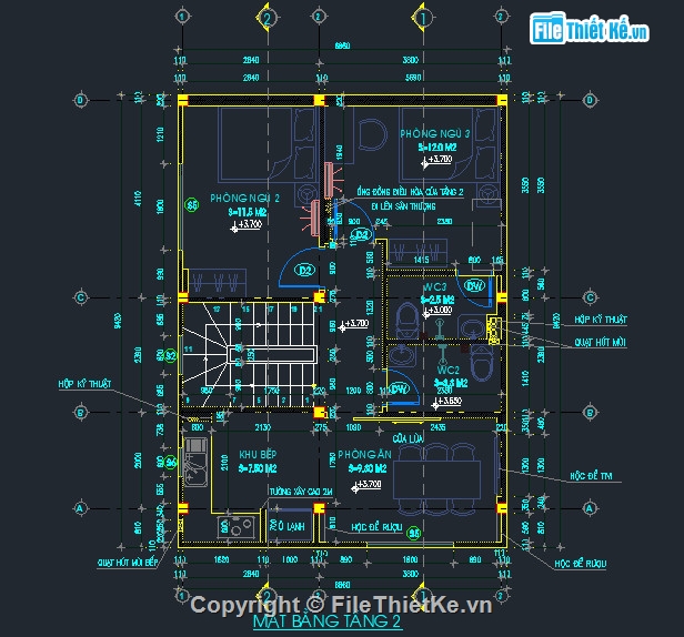 nhà phố 3 tầng,bản vẽ 3 tầng,cad nhà 3 tầng,nhà phố 3 tầng file cad