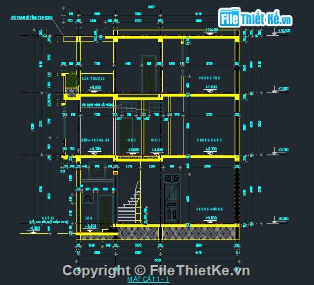 nhà phố 3 tầng,bản vẽ 3 tầng,cad nhà 3 tầng,nhà phố 3 tầng file cad