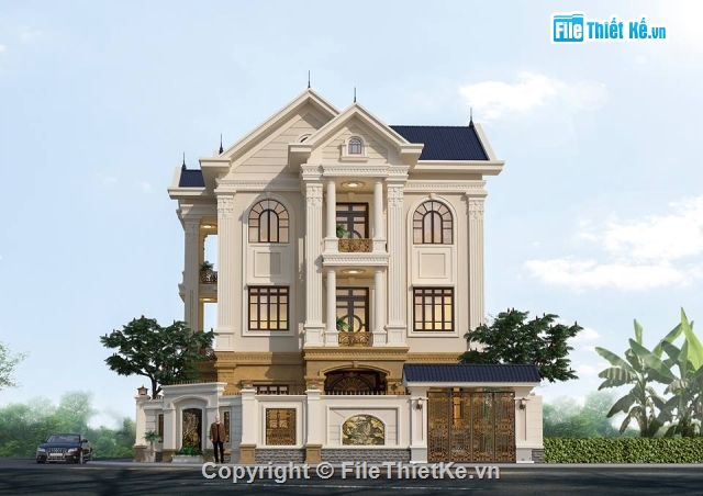 hồ sơ biệt thự,hồ sơ thiết kế,siêu biệt thự,biệt thự vip,biệt thự 3 tầng