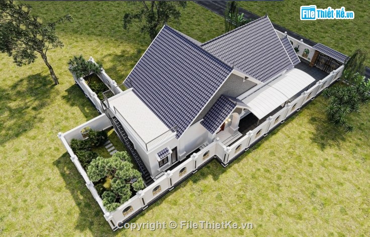 biệt thự 1 tầng,hồ sơ biệt thự,biệt thự 10 x 20m