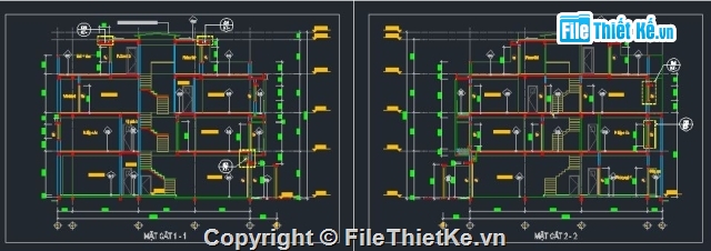 nhà 4 tầng,4 tầng,nhà phố 4.5x18m,nhà dân 4 tầng,file cad nhà ở 4 tầng