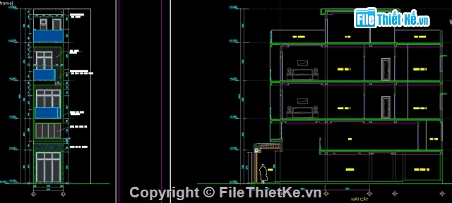 Hồ sơ thiết kế,hồ sơ thiết kế nhà phố,nhà phố 3 tầng,nhà phố đẹp hiện đại,bản vẽ nhà phố 2.64x16.5m