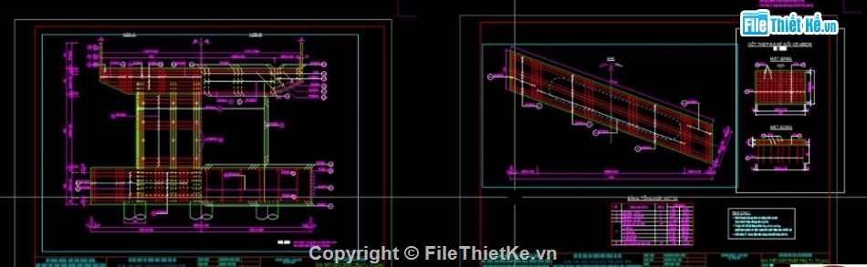 trụ đặc thân hẹp,cad khung chéo,Bản vẽ trụ cầu chéo góc,Bản vẽ trụ cầu góc xiên