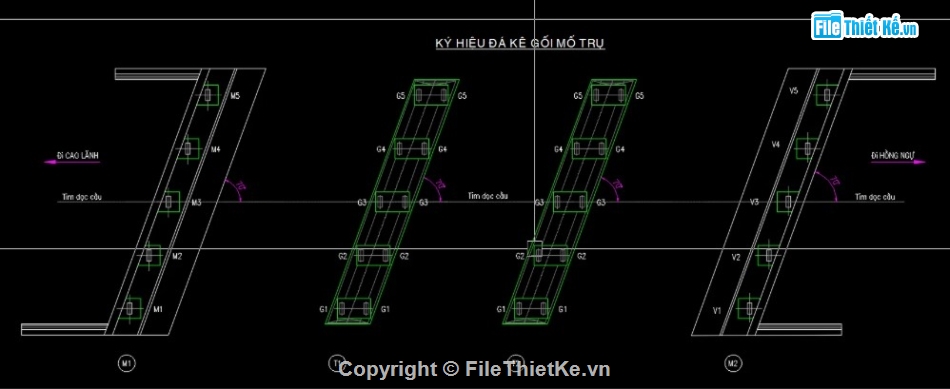 trụ đặc thân hẹp,cad khung chéo,Bản vẽ trụ cầu chéo góc,Bản vẽ trụ cầu góc xiên