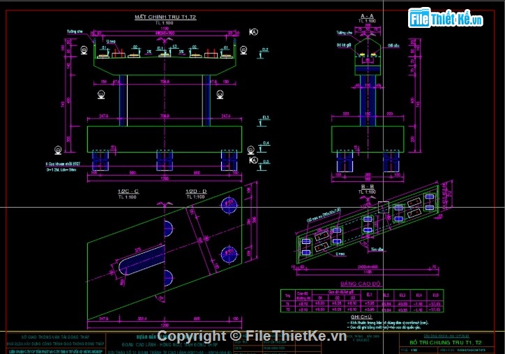 trụ đặc thân hẹp,cad khung chéo,Bản vẽ trụ cầu chéo góc,Bản vẽ trụ cầu góc xiên