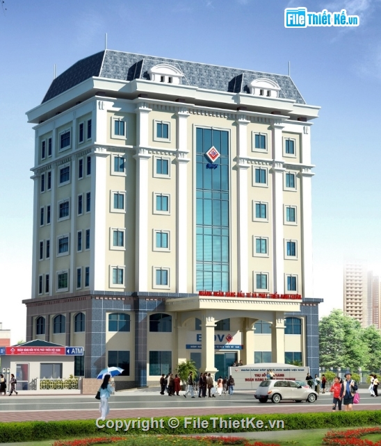 ngân hàng bidv,trụ sở ngân hàng bidv,file cad trụ sở ngân hàng,trụ sở ngân hàng file cad,cad trụ sở ngân hàng