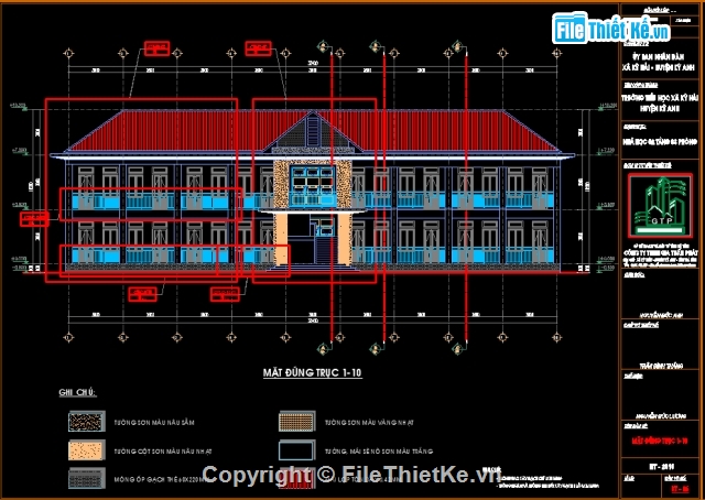 bản vẽ trường học,bản vẽ trường học 2 tầng,trường học 2 tầng,trường tiểu học 2 tầng