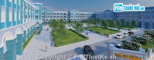 trường học,file cad trường học,trường học file cad