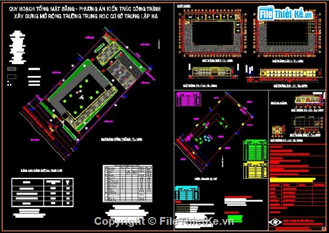 Hồ sơ thiết kế,bản vẽ trường THCS,hồ sơ thiết kế trường THCS,bản vẽ kết cấu,bản vẽ kiến trúc