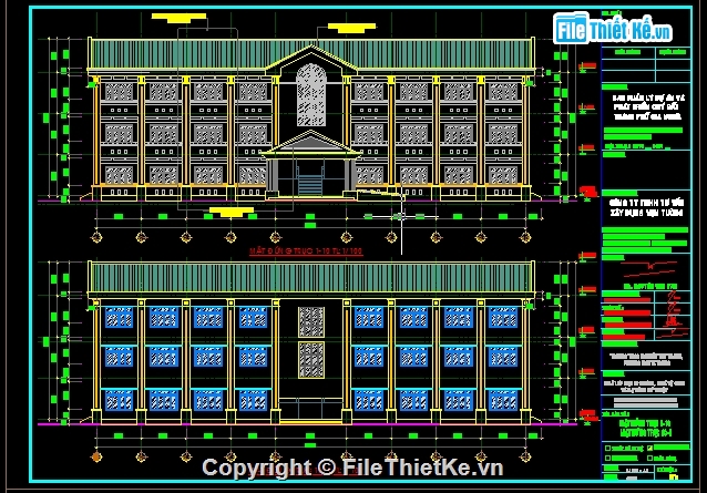 Trường THCS,3 tầng,12 phòng