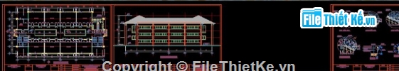 trường THPT,file cad trường THPT,cad trường học
