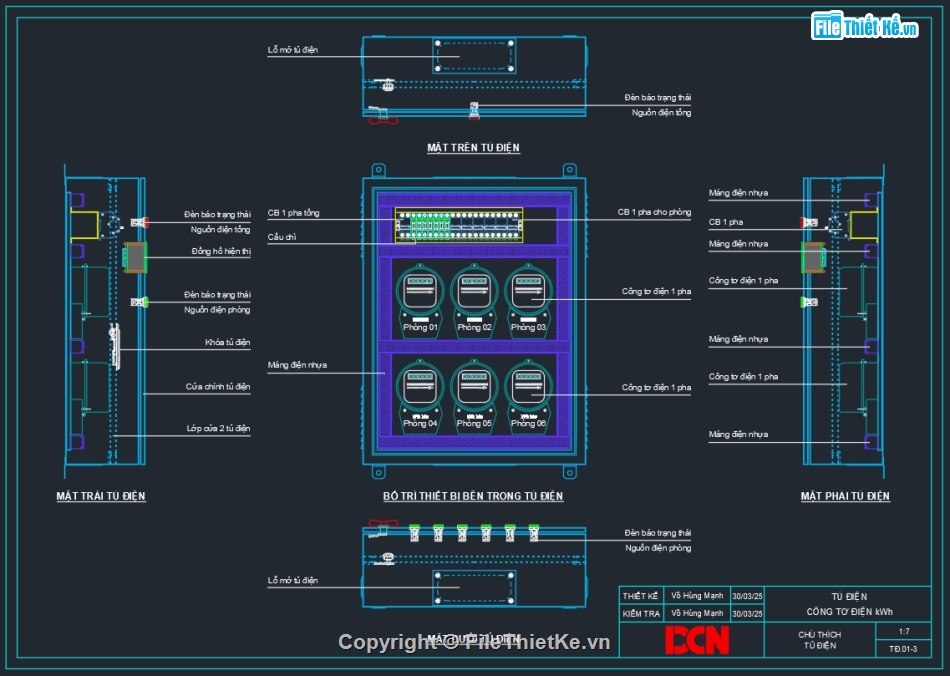 Bản vẽ thiết kế tủ điện DB,file dwg tủ điện tạm công trường,Bản vẽ thiết kế tủ điện,Bản vẽ tủ điện Solar,Tủ điện kWh,Tủ công tơ điện 1 pha