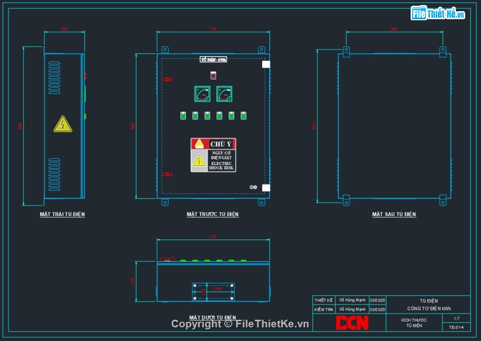 Bản vẽ thiết kế tủ điện DB,file dwg tủ điện tạm công trường,Bản vẽ thiết kế tủ điện,Bản vẽ tủ điện Solar,Tủ điện kWh,Tủ công tơ điện 1 pha