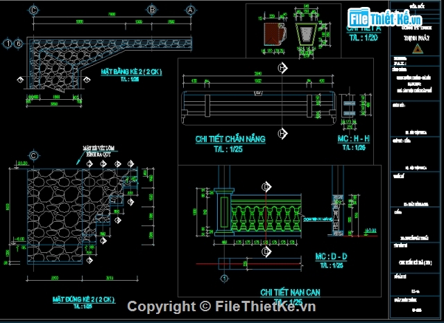 File cad,Kè rọ đá,tường kè rọ đá