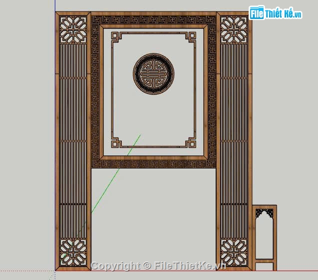 Phòng thờ file sketchup,file sketchup bàn thờ,file sketchup