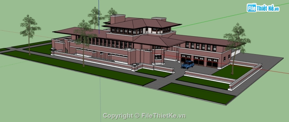 thiết kế model su nhà văn phòng,3d su dựng nhà văn phòng 3 tầng,văn phòng làm việc file sketchup