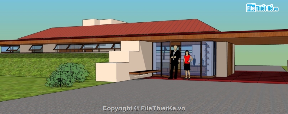 văn phòng làm việc,SU phòng làm việc,File sketchup phòng ăn,phòng làm việc