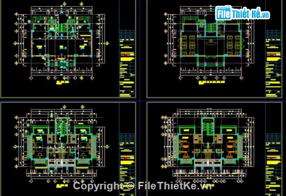 Villa hội an,villa 2 tầng,cad villa 2 tầng