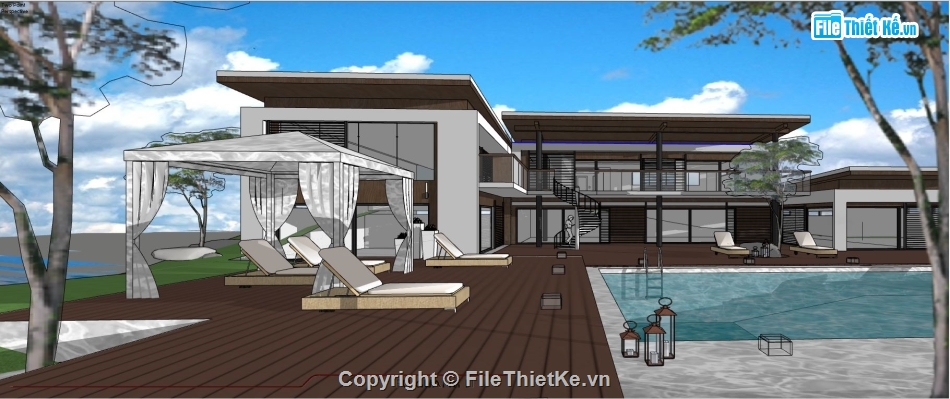 3d nhà nghỉ dưỡng,sketchup nhà nghỉ dưỡng,model su nhà nghỉ dưỡng,file sketchup nhà nghỉ dưỡng