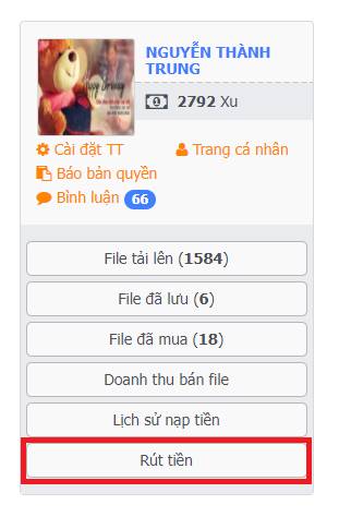 Hướng dẫn RÚT TIỀN từ tài khoản Rút tiền, yêu cầu rút tiền,rút tiền về tài khoản, rút tiền mặt, rút tiền ngân lượng