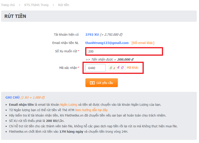 Hướng dẫn RÚT TIỀN từ tài khoản Rút tiền, yêu cầu rút tiền,rút tiền về tài khoản, rút tiền mặt, rút tiền ngân lượng