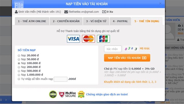 Hướng dẫn NẠP TIỀN vào tài khoản Nạp tiền qua momo, nạp qua chuyển khoản, nạp tiền qua thẻ atm, ví điện tử, nạp xu qua Bankplus, nạp xu qua bảo kim