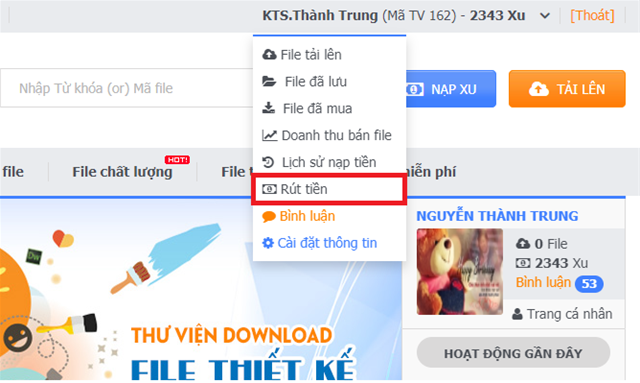 Hướng dẫn RÚT TIỀN từ tài khoản Rút tiền, yêu cầu rút tiền,rút tiền về tài khoản, rút tiền mặt, rút tiền ngân lượng