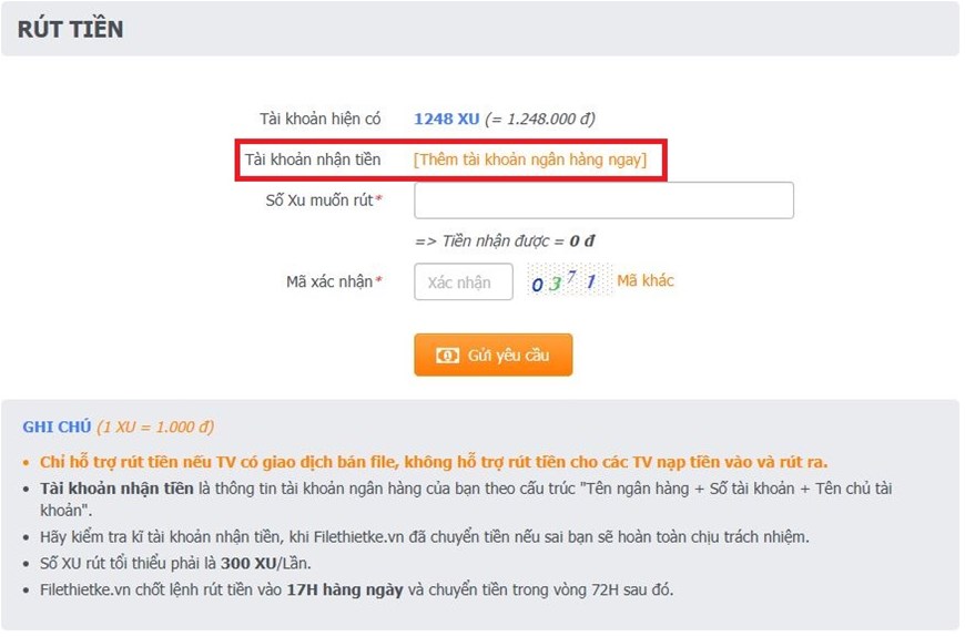 Hướng dẫn RÚT TIỀN từ tài khoản Rút tiền, yêu cầu rút tiền,rút tiền về tài khoản, rút tiền mặt, rút tiền ngân lượng