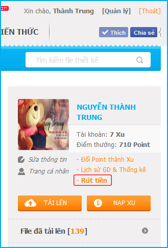 Hướng dẫn RÚT TIỀN từ tài khoản Rút tiền, yêu cầu rút tiền,rút tiền về tài khoản, rút tiền mặt, rút tiền ngân lượng