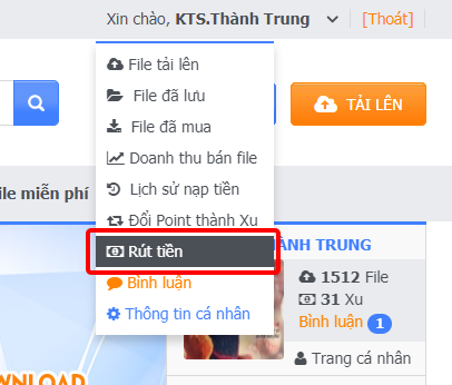 Hướng dẫn RÚT TIỀN từ tài khoản Rút tiền, yêu cầu rút tiền,rút tiền về tài khoản, rút tiền mặt, rút tiền ngân lượng