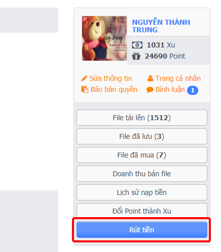 Hướng dẫn RÚT TIỀN từ tài khoản Rút tiền, yêu cầu rút tiền,rút tiền về tài khoản, rút tiền mặt, rút tiền ngân lượng
