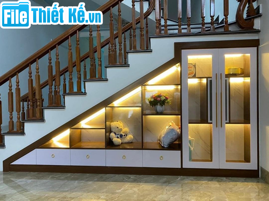 gầm cầu thang, tận dụng không gian, tối ưu nội thất, thiết kế thông minh, giải pháp lưu trữ