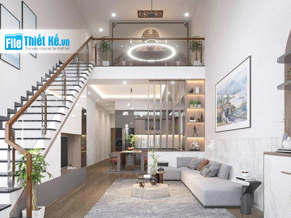 gác lửng, nhà gác lửng, bản vẽ nhà gác lửng, thiết kế nhà gác lửng