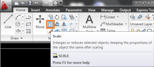 lệnh Scale, phóng to, autocad