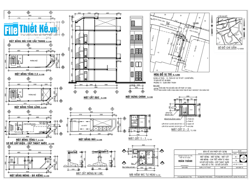 Hồ sơ xin phép xây dựng, hồ sơ xây dựng, hồ sơ xây nhà, bản vẽ xây nhà