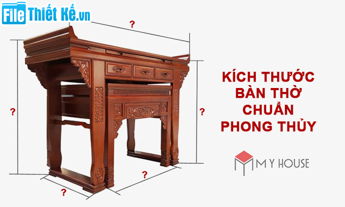 kích thước bàn thờ, kích thước bàn thờ chuẩn, kích thước bàn thờ hợp lý, kích thước bàn thờ phong thủy