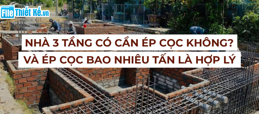 nhà 3 tầng, ép cọc nhà 3 tầng, nhà 3 tầng có cần ép cọc không