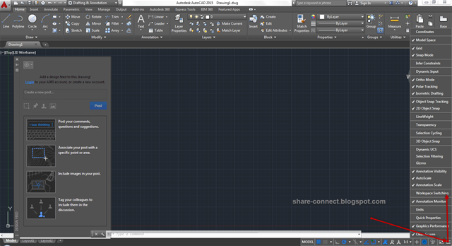Chuyển về giao diện Classic - Autocad 2015 Chuyển về giao diện Classic - Autocad 2015,Giao diện Ribbon