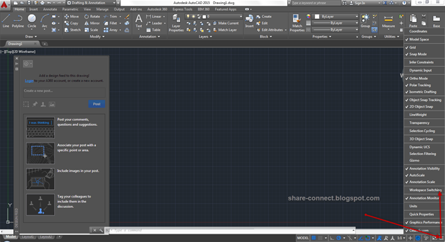 Chuyển về giao diện Classic - Autocad 2015,Giao diện Ribbon